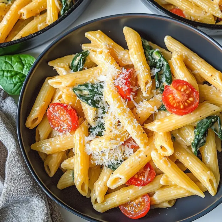 Creamy Tomato Spinach Pasta