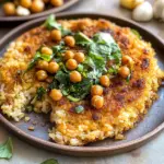 Crispy Persian Rice (Tahdig) with Spiced Golden Chickpeas