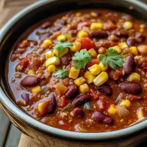 Crockpot Three-Bean Vegan Chili