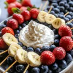 Fruit Kabobs with Cheesecake Dip