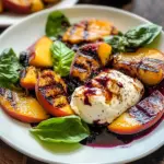 Grilled Peach Caprese with Blackberry Balsamic