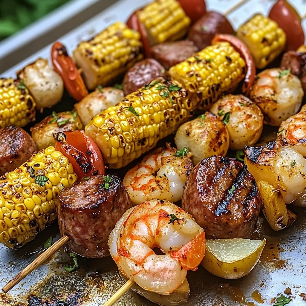Grilled Seafood Skewers are the pinnacle of summer