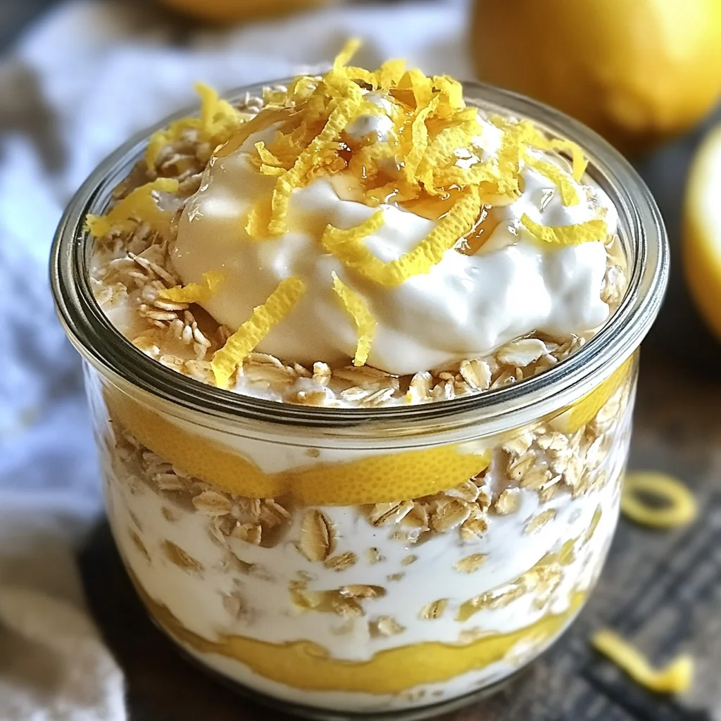 Lemon Cheesecake Overnight Oats