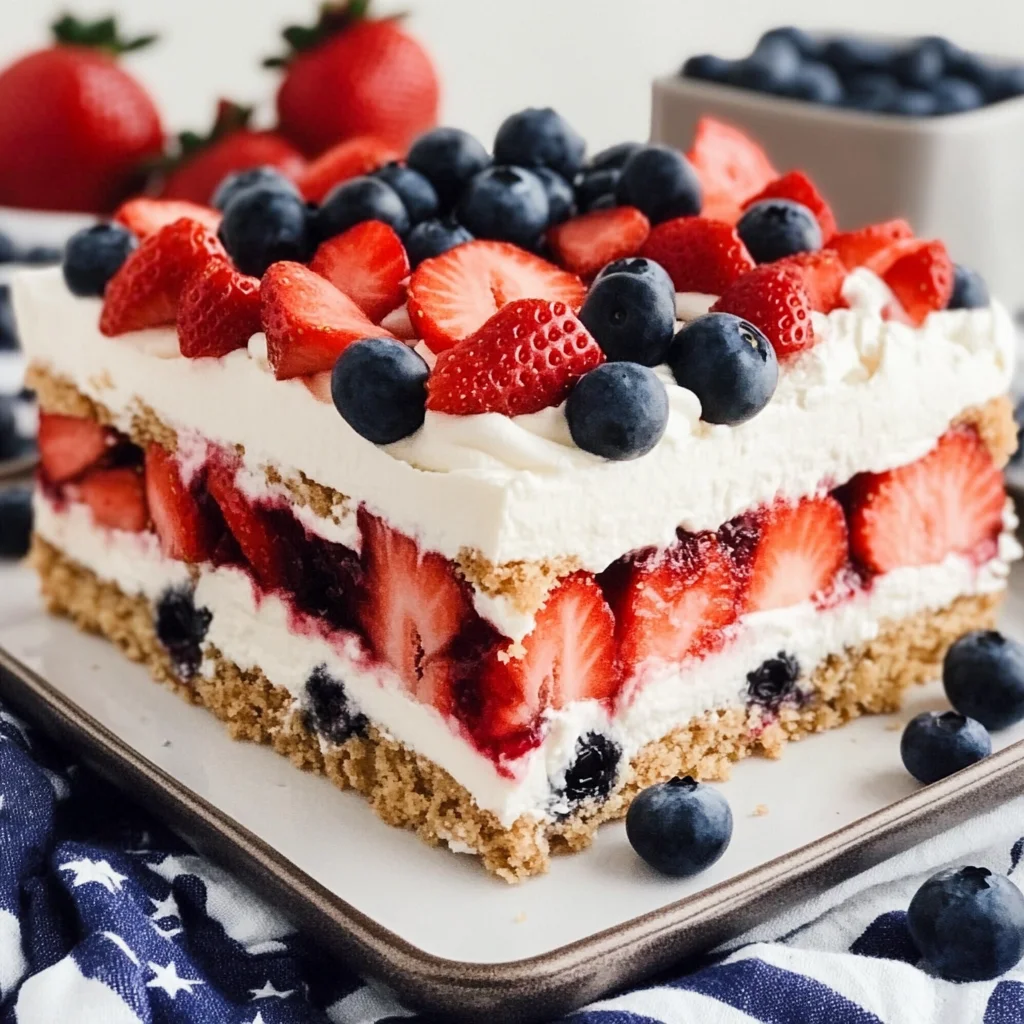 Patriotic Berry Icebox Cake