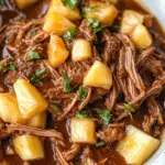 Pineapple Pulled beef (Summer Crock Pot Recipe)