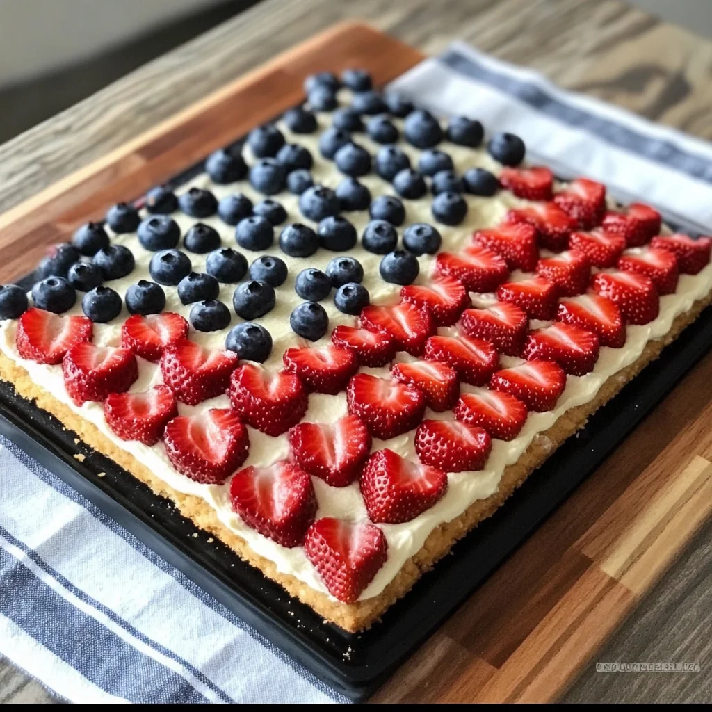Red, White, and Blue Easy Fruit Pizza Recipe