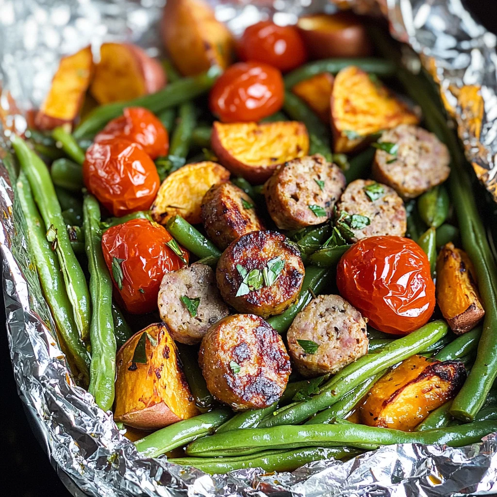 Sausage & Veggie Foil Packets