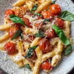 Slow Roasted Cherry Tomatoes Pasta Sauce with Cream