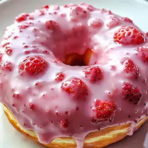 Strawberry Cake Donuts