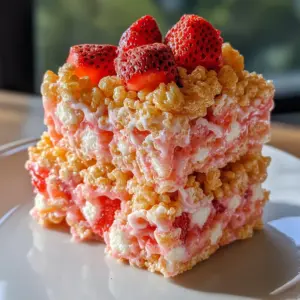 Strawberry Crunch Rice Krispie Treats