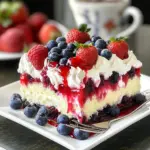 Summer Berry Poke Cake