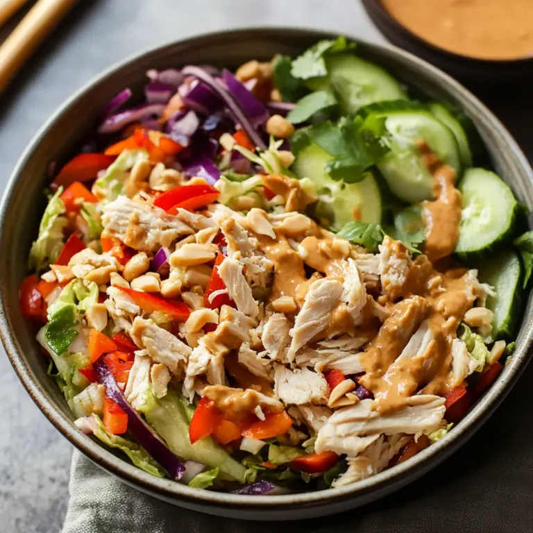 Thai Chicken Salad with Peanut Dressing