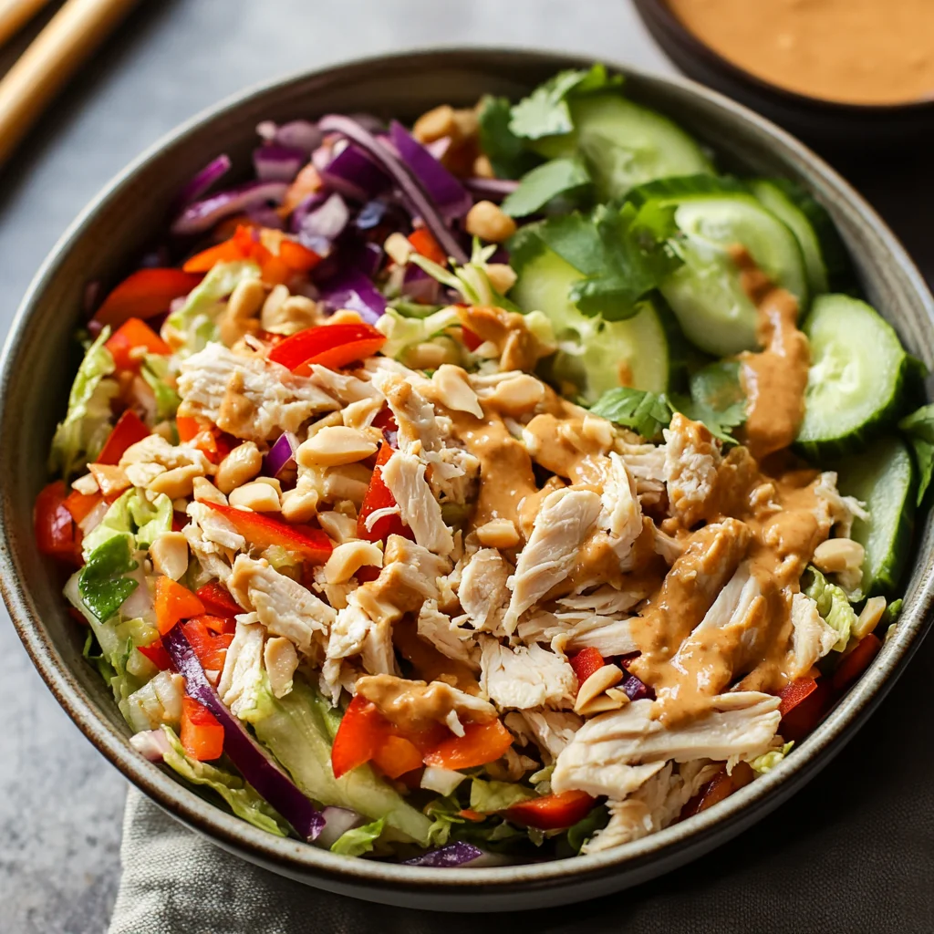 Thai Chicken Salad with Peanut Dressing