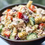 Tuna Pasta Salad (Greek Style)