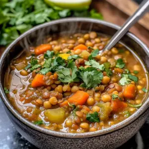 High-Protein Vegan Crockpot Lentil and Chickpea Stew