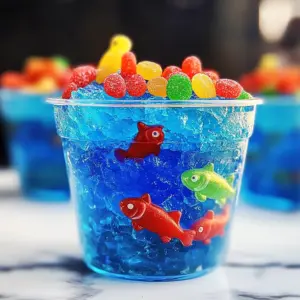Mini Fish Tank Vegan Gelatin Cups