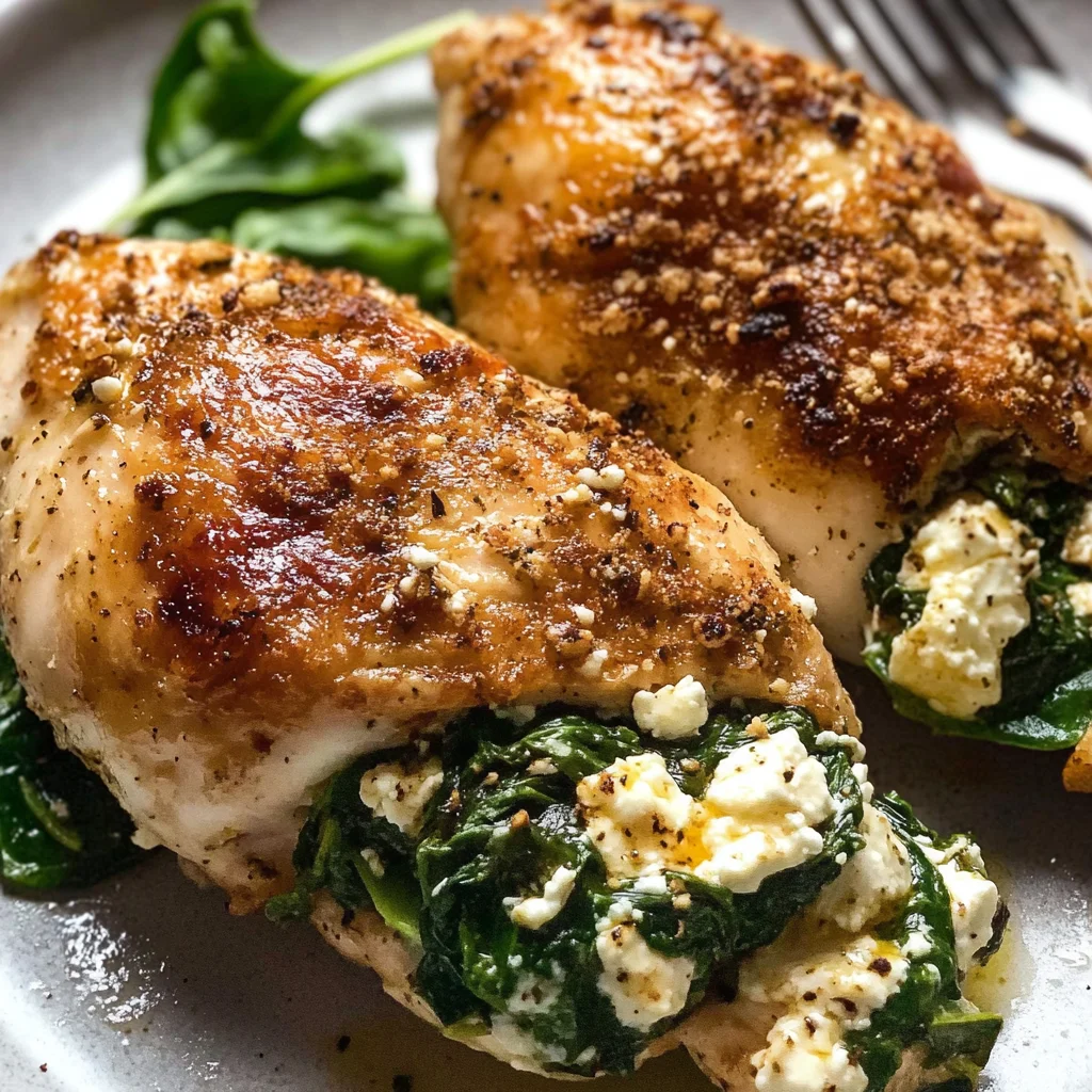 Spinach Feta Stuffed Chicken Recipe