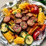 Tin Foil Sausage and Veggies Dinner